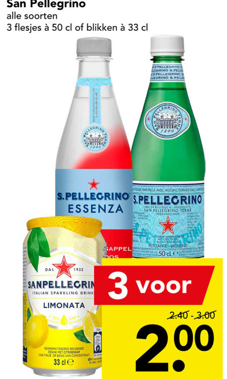 San Pellegrino   fruitdrank, frisdrank folder aanbieding bij  Deen - details