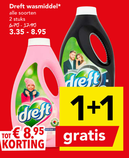 Dreft   wasmiddel folder aanbieding bij  Deen - details