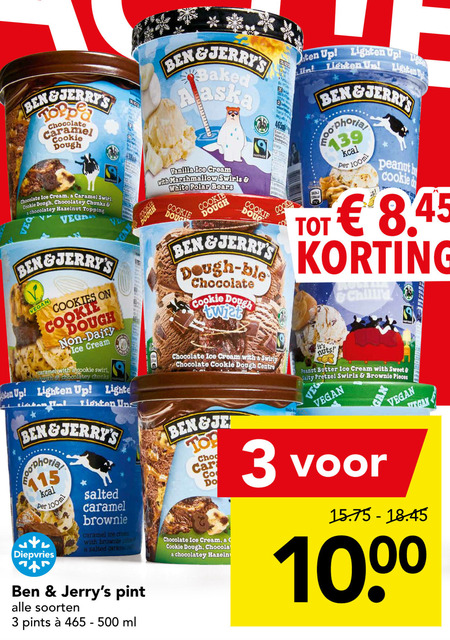 Ben and Jerrys   ijsspecialiteit folder aanbieding bij  Deen - details