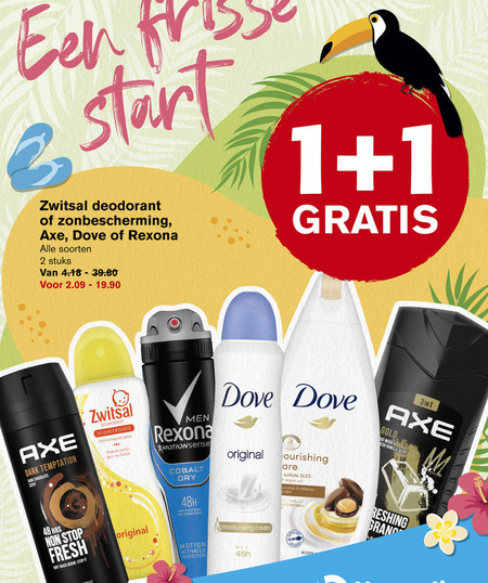 Zwitsal   deodorant folder aanbieding bij  Hoogvliet - details