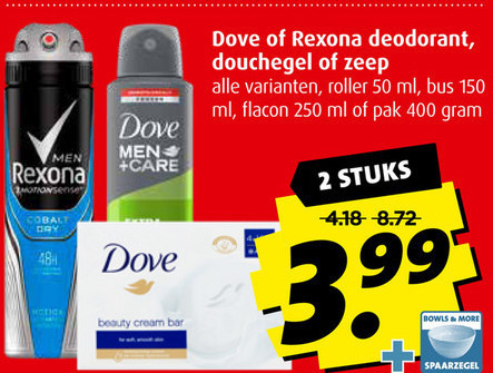 Dove   deodorant, douchegel folder aanbieding bij  Boni - details