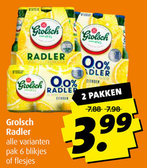 Grolsch   radler bier folder aanbieding bij  Boni - details