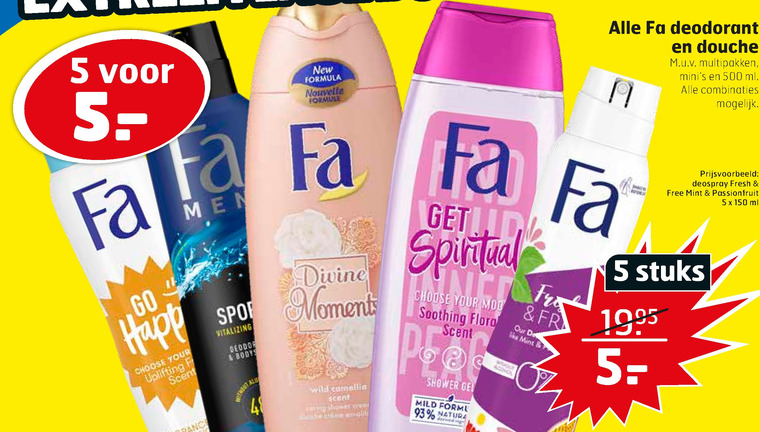 Fa   douchegel, deodorant folder aanbieding bij  Trekpleister - details