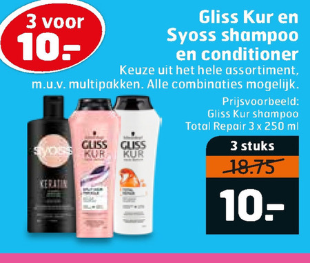 Syoss   conditioner, shampoo folder aanbieding bij  Trekpleister - details