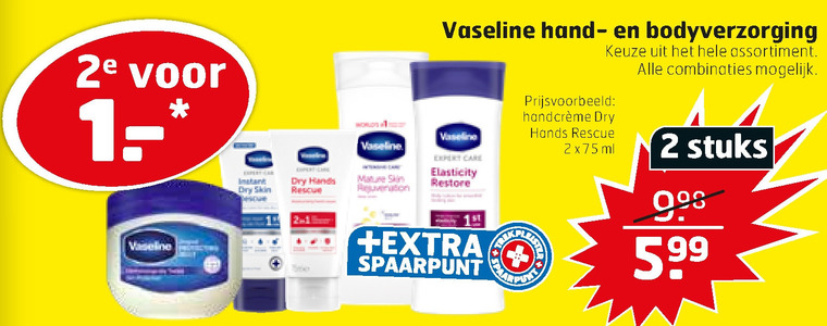 Vaseline   bodylotion folder aanbieding bij  Trekpleister - details