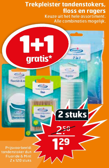 Trekpleister Huismerk   interdentale ragers, tandenstokers folder aanbieding bij  Trekpleister - details