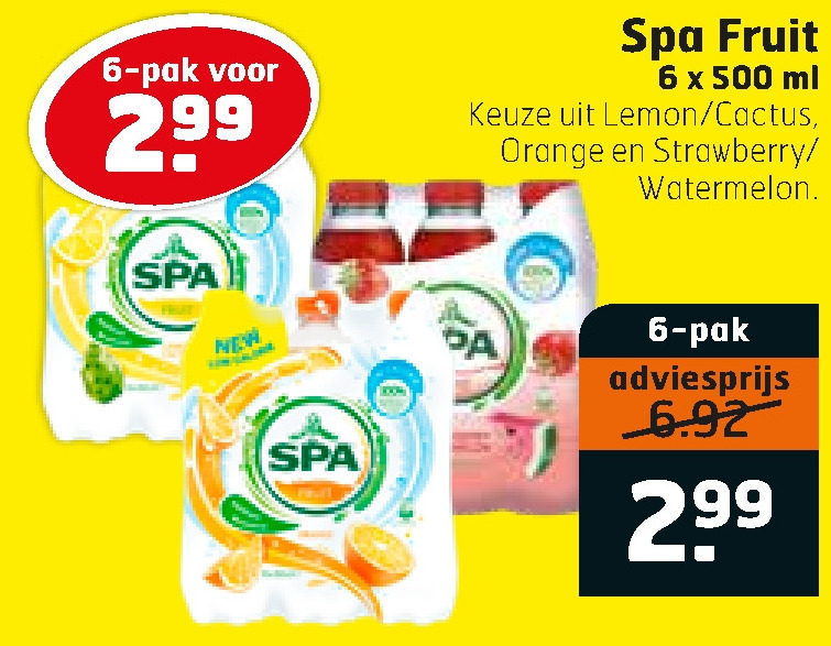 Spa en Fruit   fruitdrank folder aanbieding bij  Trekpleister - details