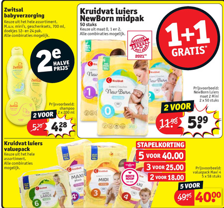 Kruidvat Huismerk   luiers, babyverzorging folder aanbieding bij  Kruidvat - details