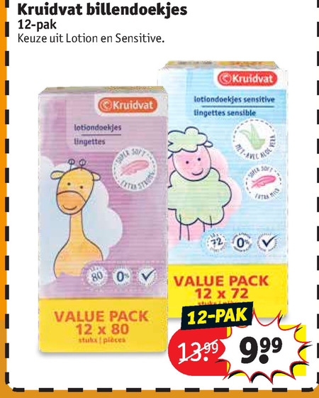 Kruidvat Huismerk   billendoekjes folder aanbieding bij  Kruidvat - details