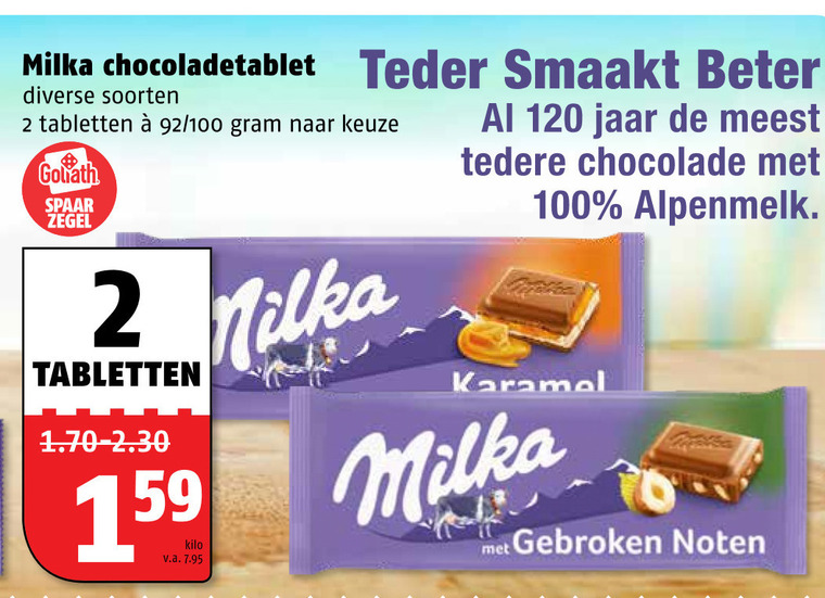 Milka   chocolade folder aanbieding bij  Poiesz - details