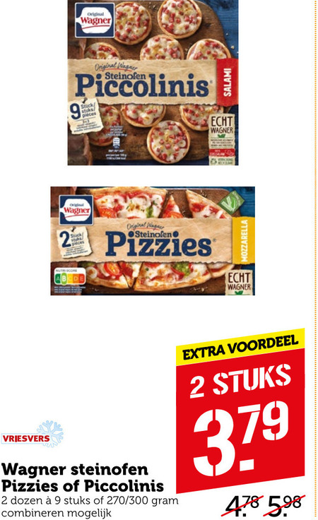 Wagner   diepvriespizza folder aanbieding bij  Coop - details