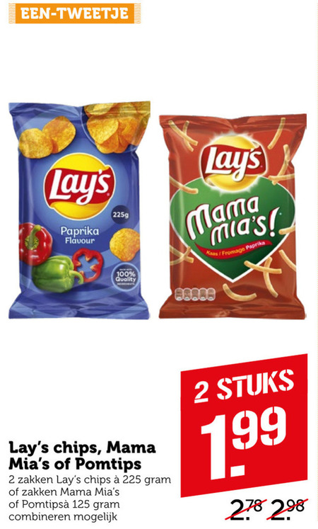 Lays   chips, zoutje folder aanbieding bij  Coop - details