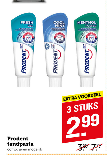 Prodent   tandpasta folder aanbieding bij  Coop - details