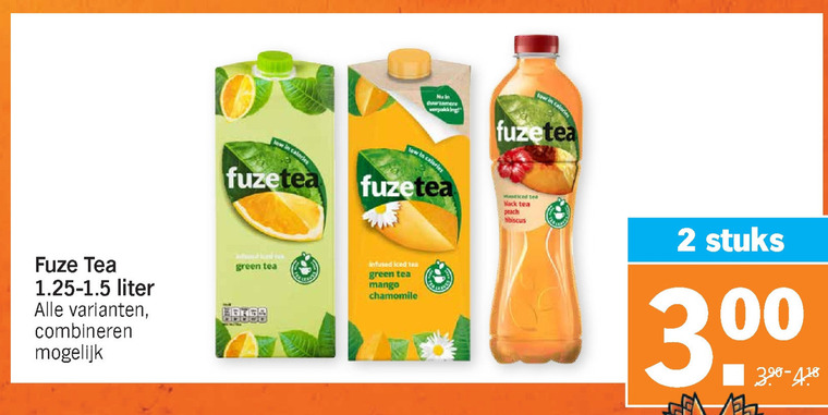 Fuze Tea   ice tea folder aanbieding bij  Albert Heijn - details