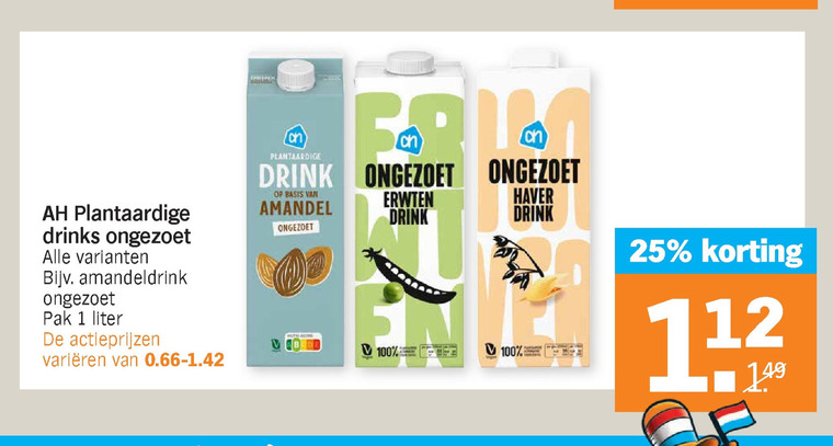 Albert Heijn Huismerk   soja melk folder aanbieding bij  Albert Heijn - details