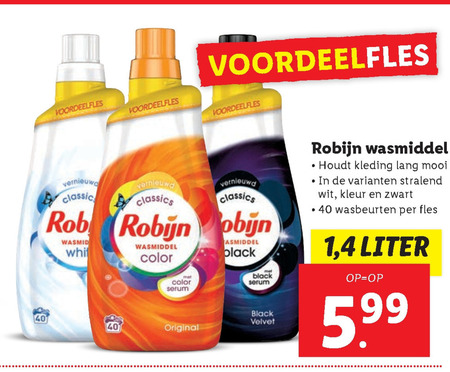 Robijn   wasmiddel folder aanbieding bij  Lidl - details