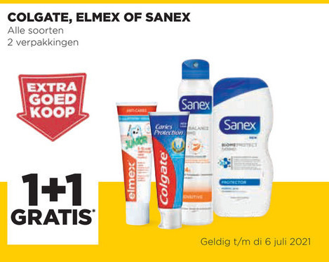 Sanex   douchegel, tandpasta folder aanbieding bij  Jumbo - details