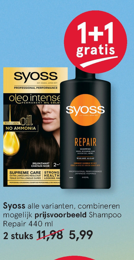 Syoss   shampoo, haarkleuring folder aanbieding bij  Etos - details