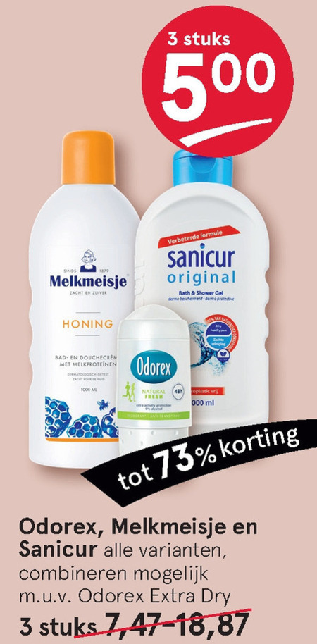 Odorex   deodorant, douchegel folder aanbieding bij  Etos - details