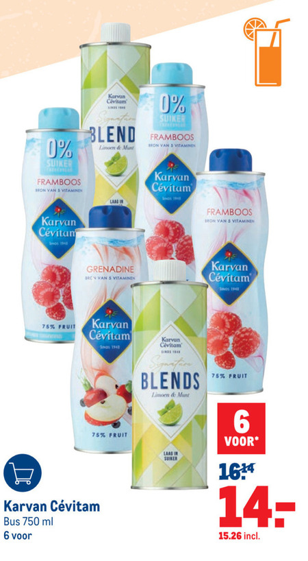 Karvan Cevitam   limonadesiroop folder aanbieding bij  Makro - details