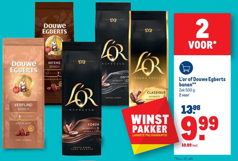 Douwe Egberts   koffiebonen folder aanbieding bij  Makro - details