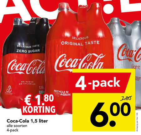 Coca-Cola   cola folder aanbieding bij  Deen - details