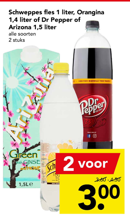 Schweppes   ice tea, frisdrank folder aanbieding bij  Deen - details