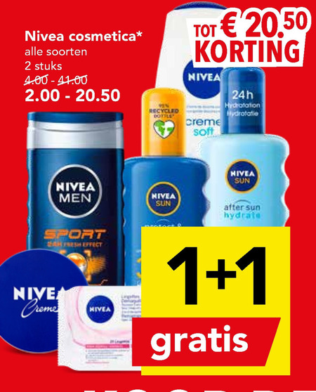 Nivea   dagcreme, gezichtsverzorging folder aanbieding bij  Deen - details