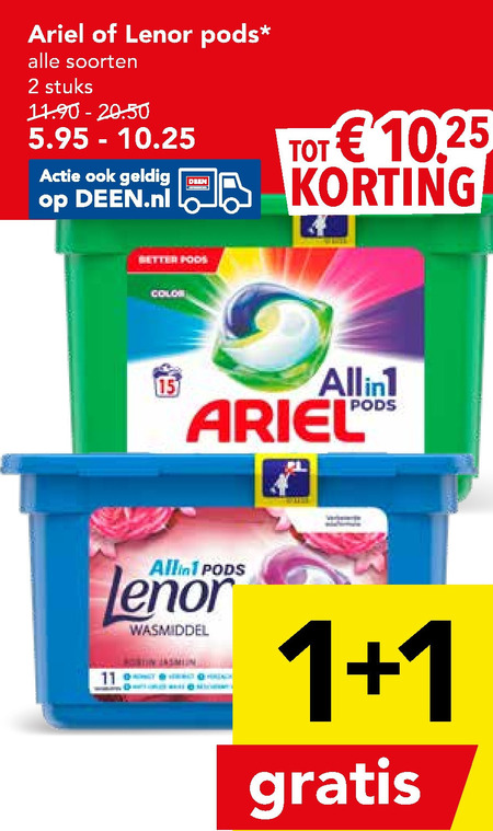 Ariel   wasmiddel folder aanbieding bij  Deen - details