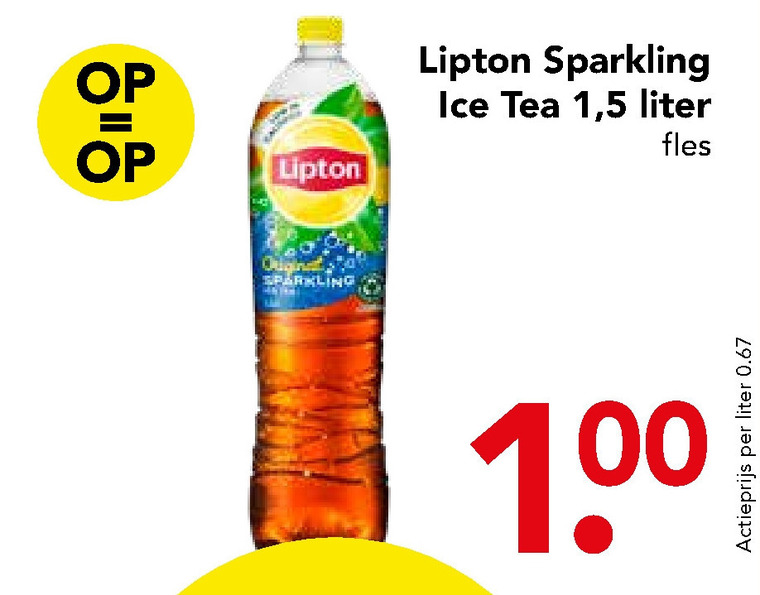 Lipton   ice tea folder aanbieding bij  Deen - details