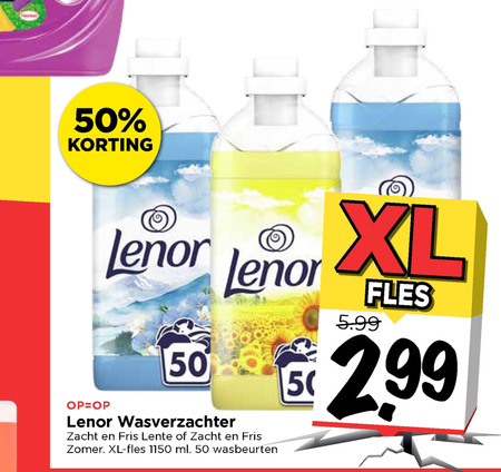 Lenor   wasverzachter folder aanbieding bij  Vomar - details