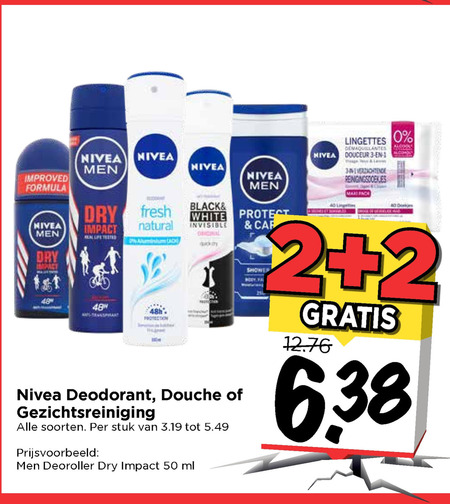 Nivea   douchegel, deodorant folder aanbieding bij  Vomar - details