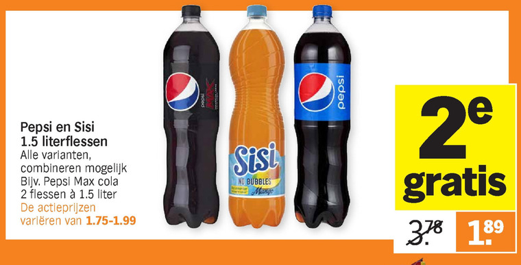 Sisi   cola, frisdrank folder aanbieding bij  Albert Heijn - details