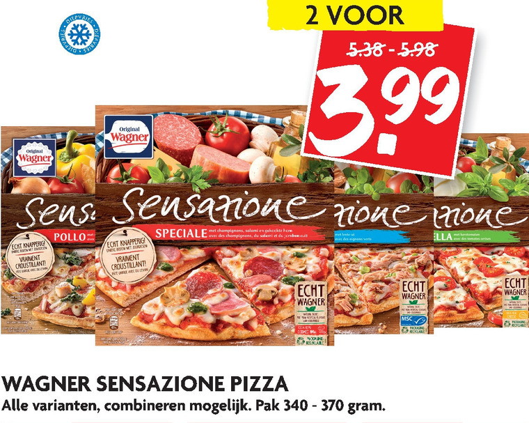 Wagner   diepvriespizza folder aanbieding bij  Dekamarkt - details