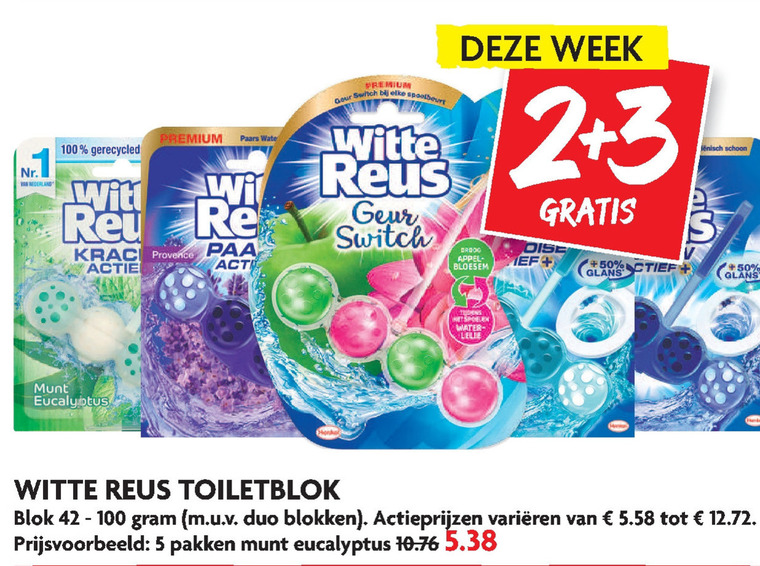 Witte Reus   toiletblok folder aanbieding bij  Dekamarkt - details