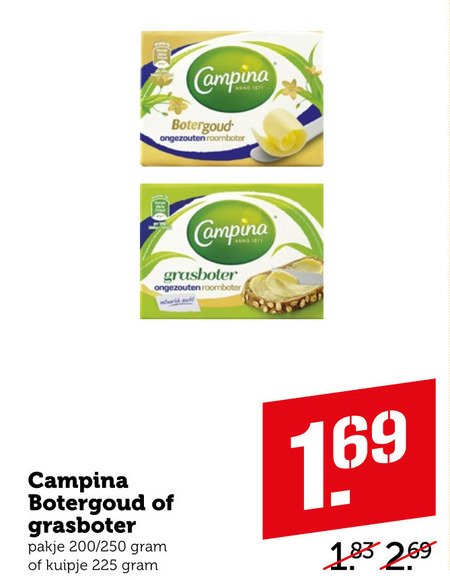 Campina   roomboter folder aanbieding bij  Coop - details