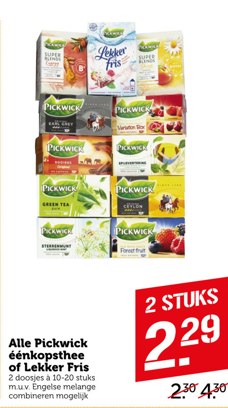 Pickwick   thee folder aanbieding bij  Coop - details