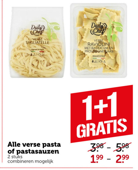 Daily Chef   tortellini, tagliatelle folder aanbieding bij  Coop - details