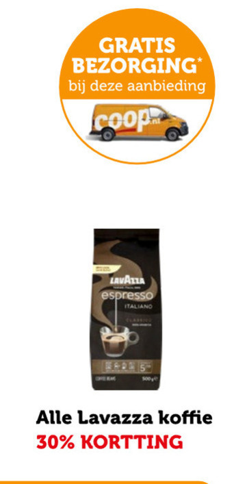 Lavazza   koffie, koffiebonen folder aanbieding bij  Coop - details