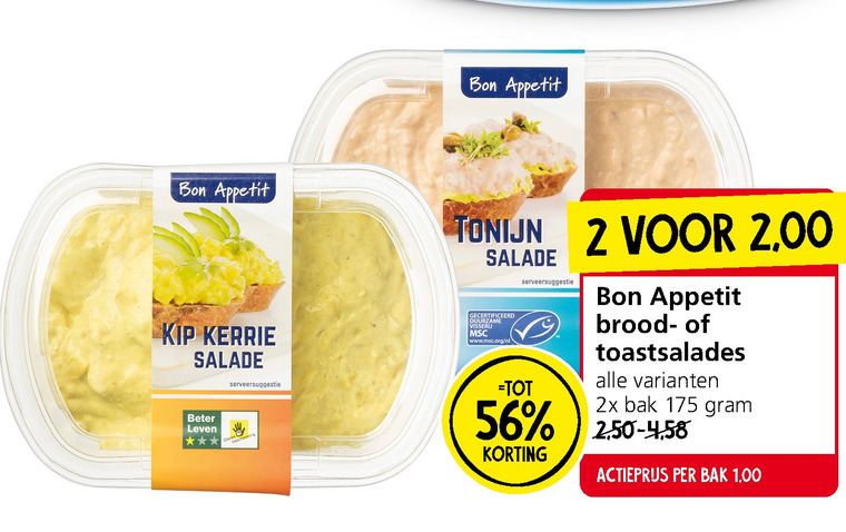 Bon Appetit   salade folder aanbieding bij  Jan Linders - details