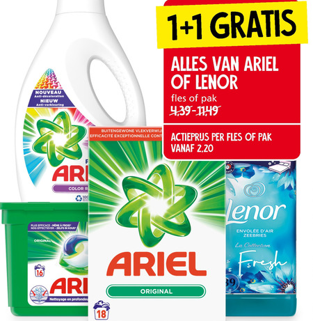 Lenor   wasverzachter, wasmiddel folder aanbieding bij  Jan Linders - details