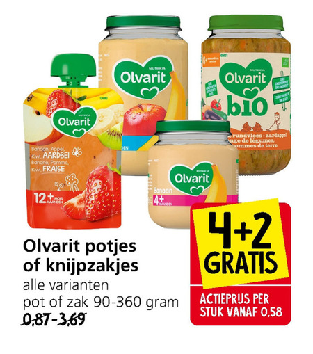 Olvarit   babyvoeding folder aanbieding bij  Jan Linders - details