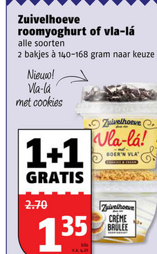 Zuivelhoeve   vla, yoghurt folder aanbieding bij  Poiesz - details