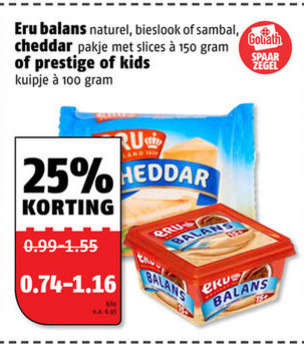 Eru   cheddar, smeerkaas folder aanbieding bij  Poiesz - details