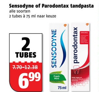 Paradontax   tandpasta folder aanbieding bij  Poiesz - details