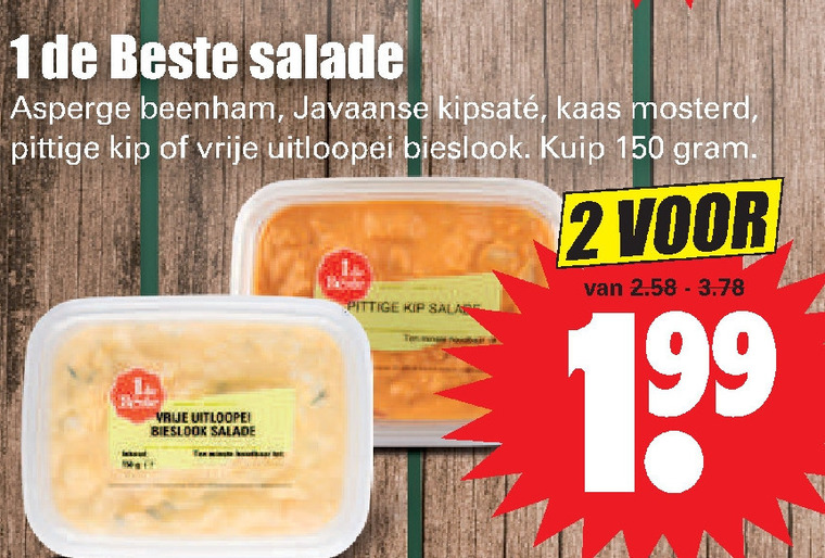 1 De Beste   salade folder aanbieding bij  Dirk - details