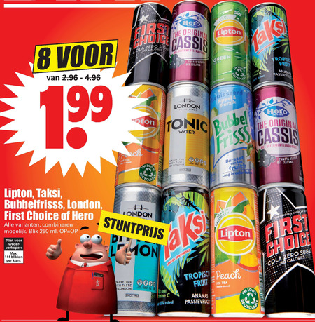 Taksi   frisdrank, cola folder aanbieding bij  Dirk - details