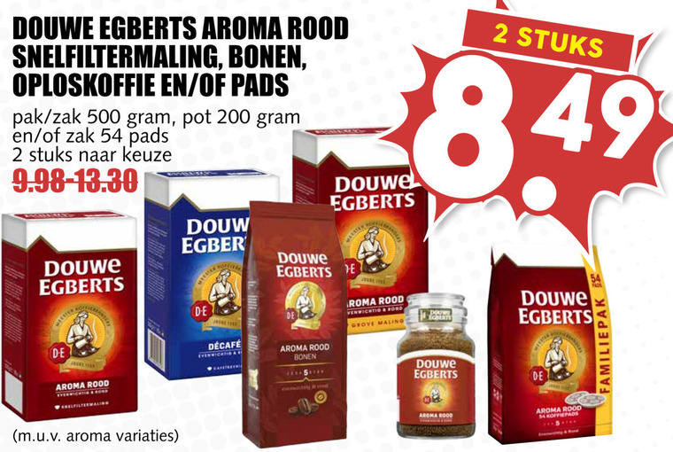 Douwe Egberts   koffiepad, koffiebonen folder aanbieding bij  MCD Supermarkt Basis - details