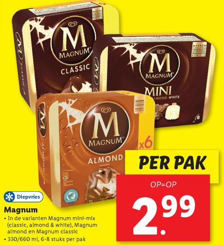 Magnum   ijslollies folder aanbieding bij  Lidl - details