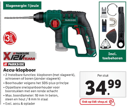 Parkside   accuboormachine folder aanbieding bij  Lidl - details